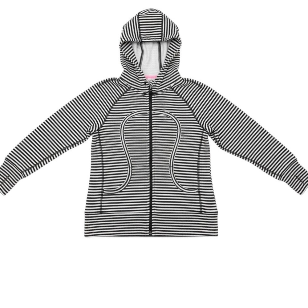 Lululemon Scuba Hoodie Stretch Classic Stripe Zip Up Hoodie size 8 athleisure